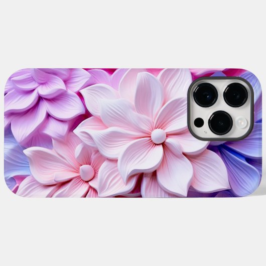 Muster der 3D-Pastell-Blume Case-Mate iPhone Hülle (Rückseite (Horizontal))