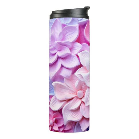 Muster der 3D-Pastell-Blume Thermosbecher (Nach links gedreht)