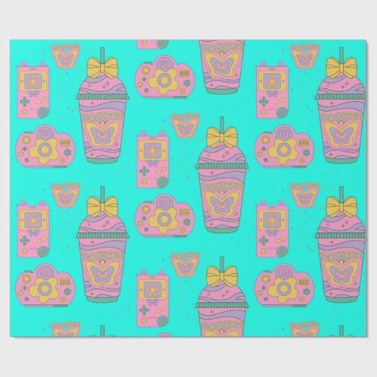 Muster der 90er geschenkpapier (Flach)