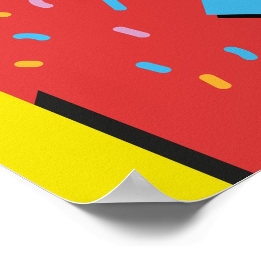 Muster der 90er-Jahre Poster (Ecke)