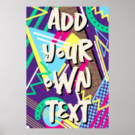 Muster der 90er, Neunzigerjahre Retro geometrische Poster