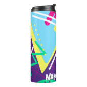 Muster der 90er, Vintage Neunziger Retro Geometric Thermosbecher (Nach links gedreht)