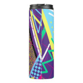 Muster der 90er, Vintage Neunziger Retro Geometric Thermosbecher (Rückseite)