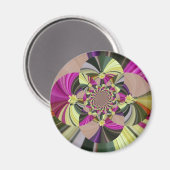 Muster der abstrakten Blume Magnet (Vorderseite/Rückseite)