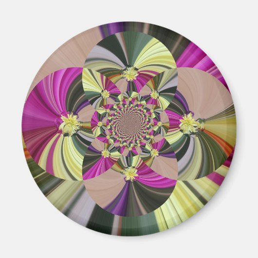Muster der abstrakten Blume Magnet (Vorne)