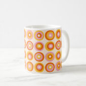 Muster der Abstrakten Orangenkreisläufe Mitte des  Kaffeetasse (VorderseiteRechts)