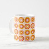 Muster der Abstrakten Orangenkreisläufe Mitte des  Kaffeetasse (Vorderseite Links)