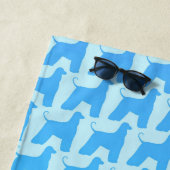 Muster der afghanischen Hound-Silhouetten Strandtuch (Beispiel)