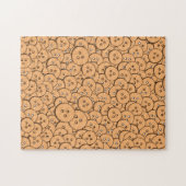 Muster der alten Holzknöpfe Puzzle (Horizontal)