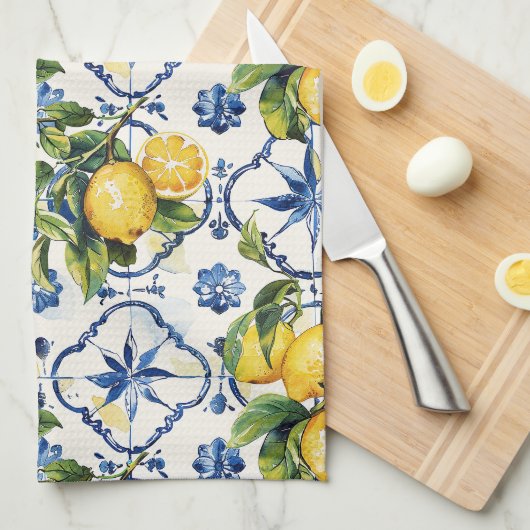 Muster der Amalfi-Küste Geschirrtuch (Viertel Falte)