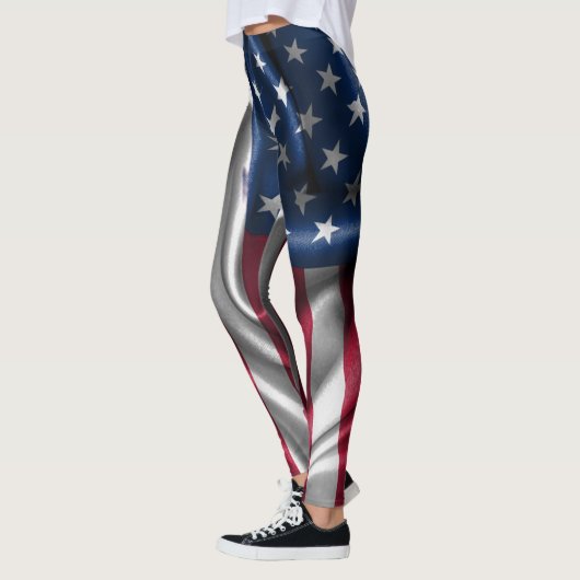 Muster der amerikanischen Flagge Leggings (Links)
