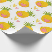 Muster der Ananas-Liebe Geschenkpapier (Ecke)