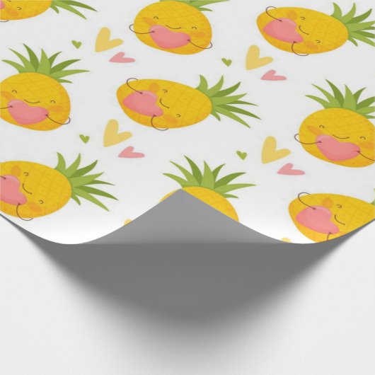 Muster der Ananas-Liebe Geschenkpapier (Ecke)