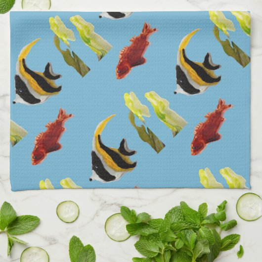 Muster der Aquakultur Handtuch (Gefaltet)