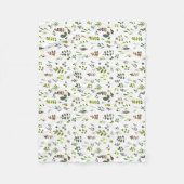 Muster der Aquarellfarben Eukalyptus-Blätter Fleecedecke (Vorderseite)