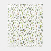 Muster der Aquarellfarben Eukalyptus-Blätter Fleecedecke (Vorderseite)