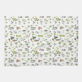 Muster der Aquarellfarben Eukalyptus-Blätter Geschirrtuch (Horizontal)