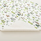 Muster der Aquarellfarben Eukalyptus-Blätter Sherpadecke (3/4)