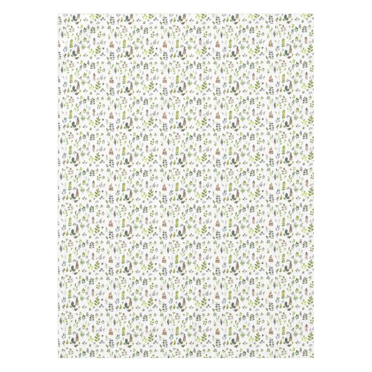 Muster der Aquarellfarben Eukalyptus-Blätter Tischdecke (Vorderseite)