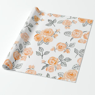 Muster der Aquarellfarben zeichnen Geschenkpapier