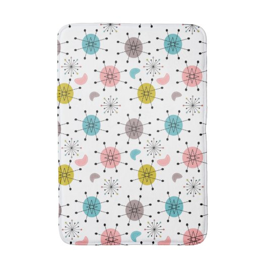 Muster der atomaren Retro-Sternexplosion Badematte (Vorderseite Vertikal)