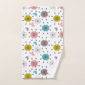 Muster der atomaren Retro-Sternexplosion Badhandtuch Set (Handtuch)