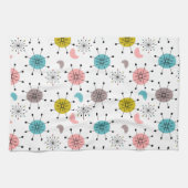 Muster der atomaren Retro-Sternexplosion Geschirrtuch (Horizontal)