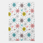 Muster der atomaren Retro-Sternexplosion Geschirrtuch (Vertikal)