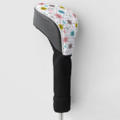 Muster der atomaren Retro-Sternexplosion Golf Headcover (angewinkelt)