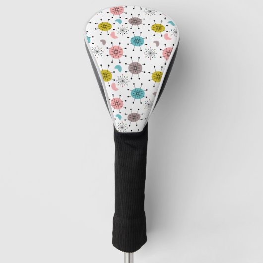 Muster der atomaren Retro-Sternexplosion Golf Headcover (Vorderseite)