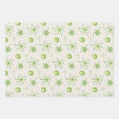 Muster der atomaren Sternexplosion Mitte Pink, grü Geschenkpapier Set (Vorderseite 3)