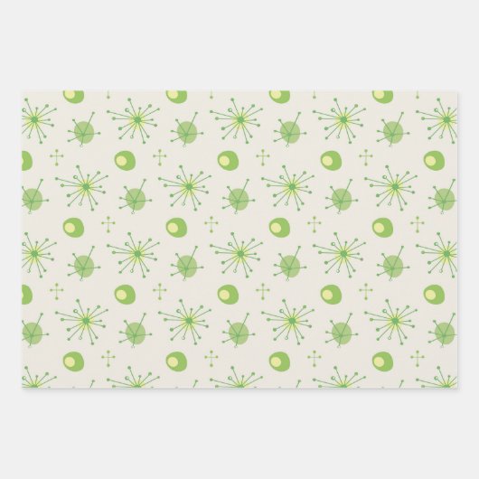 Muster der atomaren Sternexplosion Mitte Pink, grü Geschenkpapier Set (Vorderseite 3)