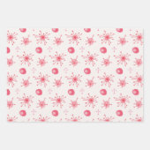 Muster der atomaren Sternexplosion Mitte Pink, grü Geschenkpapier Set (Vorderseite 2)