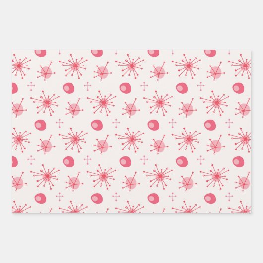 Muster der atomaren Sternexplosion Mitte Pink, grü Geschenkpapier Set (Vorderseite 2)