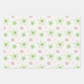 Muster der atomaren Sternexplosion Mitte Pink, grü Geschenkpapier Set (Vorderseite)