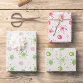Muster der atomaren Sternexplosion Mitte Pink, grü Geschenkpapier Set