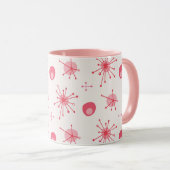 Muster der atomaren Sternexplosion Mitte Rosa, Rot Tasse (VorderseiteRechts)