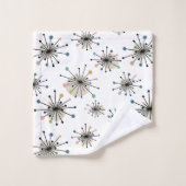 Muster der atomaren Sternexplosion Retro Mitte Jah Badhandtuch Set (Waschlappen)