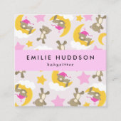 Muster der Bären, Babysitter, Tagesbetreuung, Kind Quadratische Visitenkarte (Vorderseite)