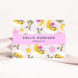 Muster der Bären, Babysitter, Tagesbetreuung, Kind Visitenkarte