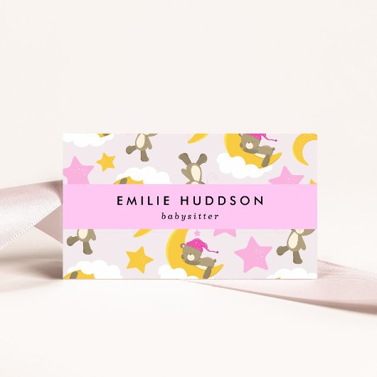 Muster der Bären, Babysitter, Tagesbetreuung, Kind Visitenkarte