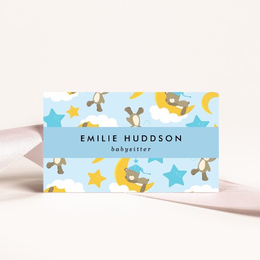 Muster der Bären, Babysitter, Tagesbetreuung, Kind Visitenkarte