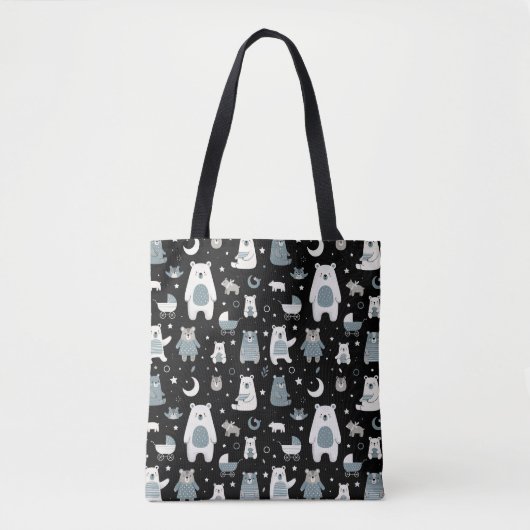 Muster der Bärenfamilie Tasche (Vorderseite)