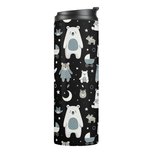Muster der Bärenfamilie Thermosbecher (Nach links gedreht)