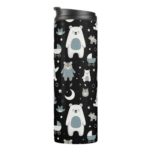 Muster der Bärenfamilie Thermosbecher (Nach rechts gedreht)