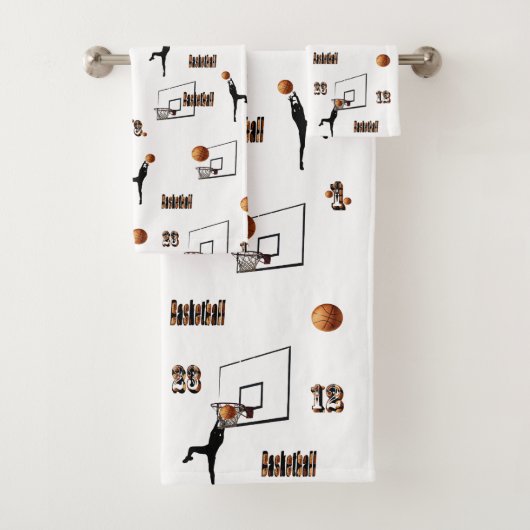 Muster der Basketballspieler, Badhandtuch Set (Insitu)