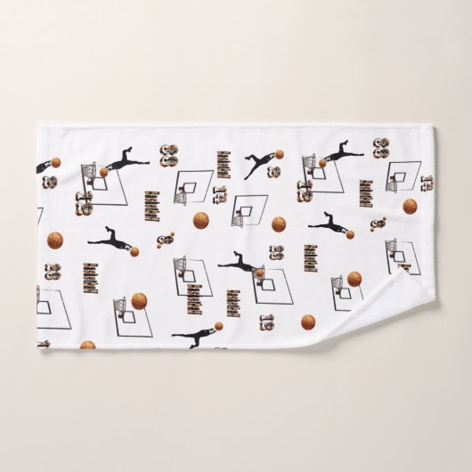 Muster der Basketballspieler, Badhandtuch Set (Handtuch)