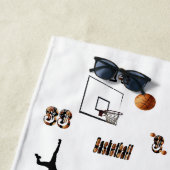 Muster der Basketballspieler, Strandtuch (Beispiel)