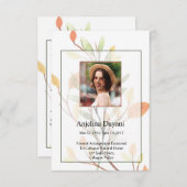 Muster der Beerdigungskarte (Vorne/Hinten)