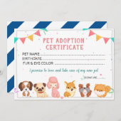 Muster der Bescheinigung über die Adoption von Hei Einladung (Vorne/Hinten)